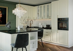 Кухня Ницца 1600*3000 Дуб кремовый МДФ угловая Сурская Мебель МФ - фото 1