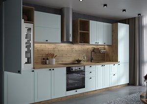 Кухня Перфетта Royal 4000 Sky Blue МДФ прямая Сурская Мебель МФ - фото 1