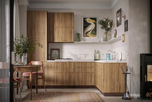 Кухня Беверли 2600*2000 Дуб Бурбон МДФ угловая Сурская Мебель МФ - фото 1