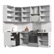 Кухонный гарнитур угловой высокий без столешницы Пасаденна 140х180см h=2370 Стенд-Мебель МФ - фото 4