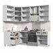 Кухонный гарнитур угловой высокий без столешницы Пасаденна 140х180см h=2370 Стенд-Мебель МФ - фото 6